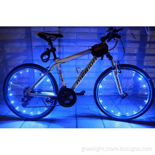 2014 Newest Bicycle String Light Bike Wheel Light 2meter with 18 LEDs with 3AA Batteries
